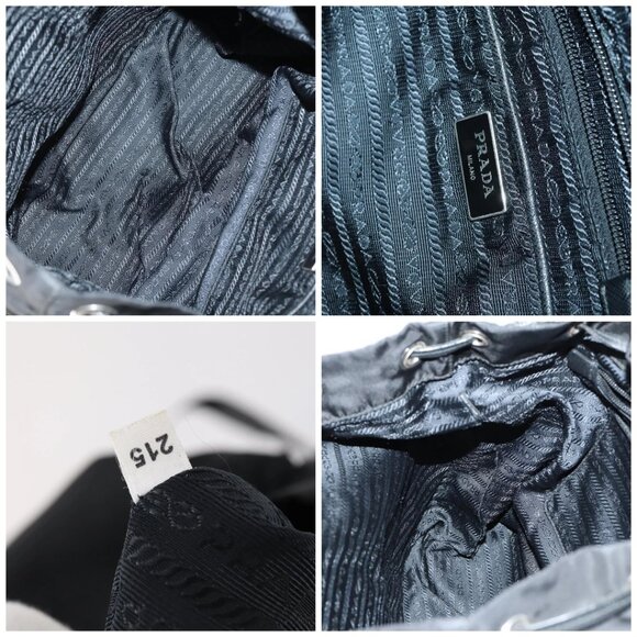 PRADA Backpack Nylon Black Silver Auth 145074 - Picture 15 of 16